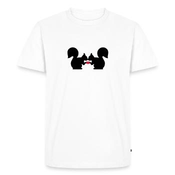 Ecureuil - T-shirt Premium bio Homme - blanc - Devant - Nico (187cm)