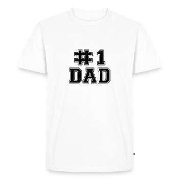 Numer One Dad - Men's Premium Organic T-Shirt - white - Front - Nico (187cm)