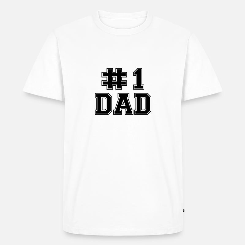 Numer One Dad - Männer Premium Bio T-Shirt - Weiß