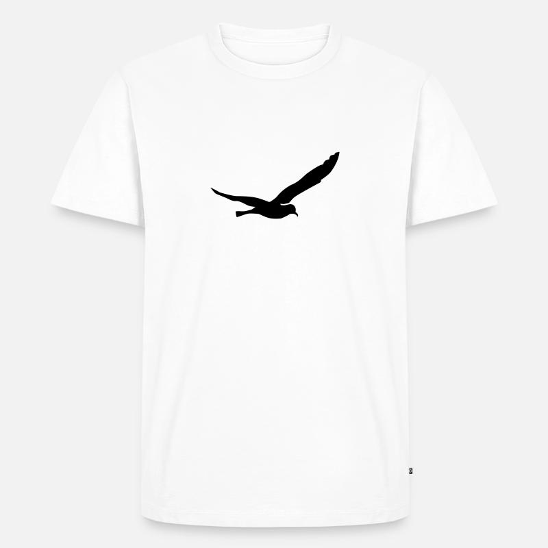 Möwe - Männer Premium Bio T-Shirt - Weiß