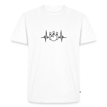 pouls fréquence battement de coeur 3 broches hit b - T-shirt Premium bio Homme - blanc - Devant - Nico (187cm)