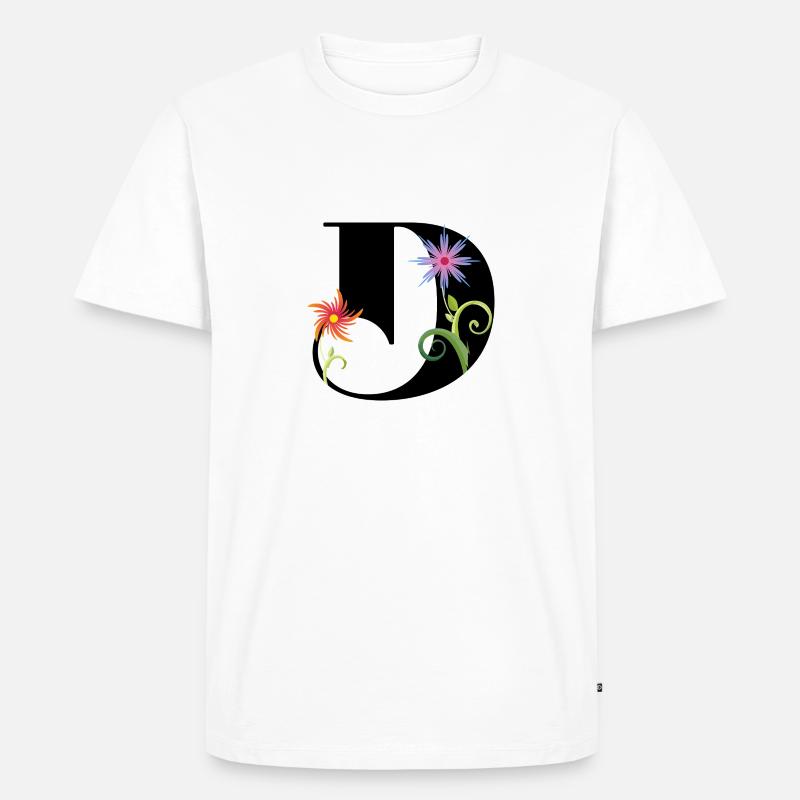 D - Männer Premium Bio T-Shirt - Weiß