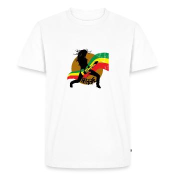 Reggae - T-shirt Premium bio Homme - blanc - Devant - Nico (187cm)
