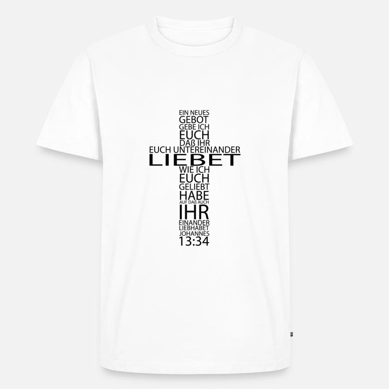 Gebot - Männer Premium Bio T-Shirt - Weiß