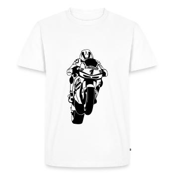 MotoGP - T-shirt Premium bio Homme - blanc - Devant - Nico (187cm)
