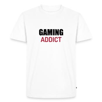 gamer gaming geek game informatique jeux vidéo - T-shirt Premium bio Homme - blanc - Devant - Nico (187cm)