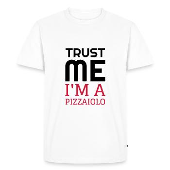Pizza / Pizzaiolo / Pizza Chef / Pizzachef - Men's Premium Organic T-Shirt - white - Front - Nico (187cm)