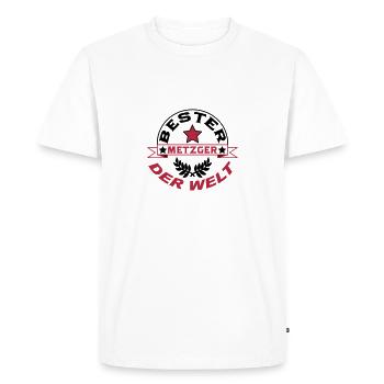 Metzger Backer Butcher Baker Vati - T-shirt Premium bio Homme - blanc - Devant - Nico (187cm)