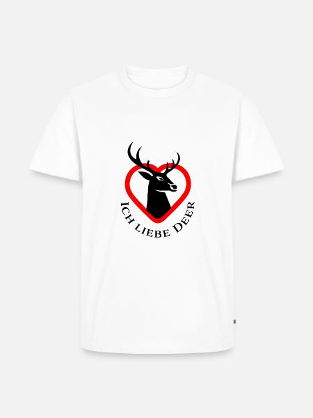 Deer - Männer Premium Bio T-Shirt - Weiß
