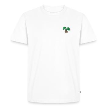Topfpflanze 1 - Männer Premium Bio T-Shirt - Weiß - Vorne - Nico (187cm)