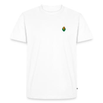 Mais bestickt - Männer Premium Bio T-Shirt - Weiß - Vorne - Nico (187cm)