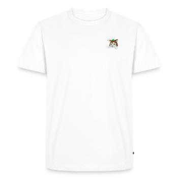 Pettersson & Findus Stickdesign - Männer Premium Bio T-Shirt - Weiß - Vorne - Nico (187cm)