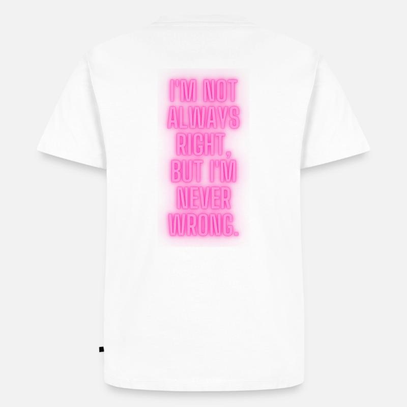 Iam never wrong - Männer Premium Bio T-Shirt - Weiß