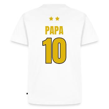 Cadeau papa footballeur - T-shirt Premium bio Homme - blanc - Dos - Nico (187cm)