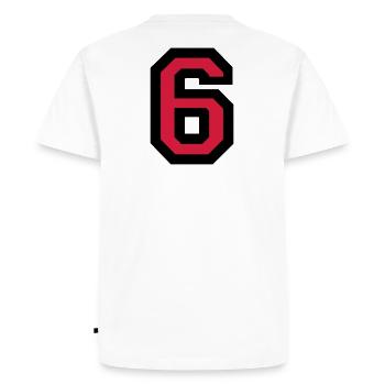 The number 3 - Number Three - Men's Premium Organic T-Shirt - white - Back - Nico (187cm)