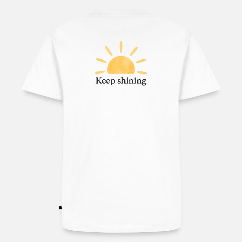 Keep Shining – Sonne – Minimalistisch - Männer Premium Bio T-Shirt - Weiß
