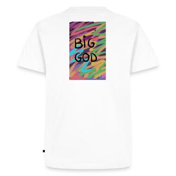 Big God Retro - T-shirt Premium bio Homme - blanc - Dos - Nico (187cm)