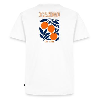 Grand-père 2024 - T-shirt Premium bio Homme - blanc - Dos - Nico (187cm)