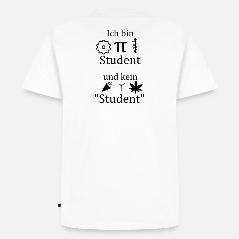 Unispruch "Ich bin MINT Student" Studenten - Männer Premium Bio T-Shirt - Weiß