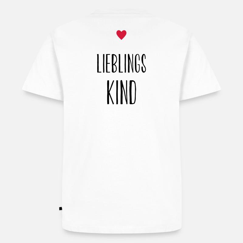 Kind Lieblingskind Herz Geschenk Geschenkidee - Männer Premium Bio T-Shirt - Weiß