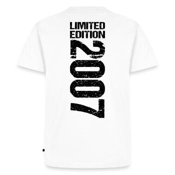 18th Birthday Limited Edition 2007 Vintage 2007 - Men's Premium Organic T-Shirt - white - Back - Nico (187cm)