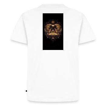 Collection du Zodiaque d’Or – Astrologie des Poissons Or - T-shirt Premium bio Homme - blanc - Dos - Nico (187cm)