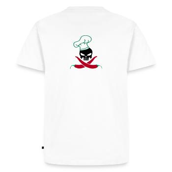 SKULL CHILLI - T-shirt Premium bio Homme - blanc - Dos - Nico (187cm)