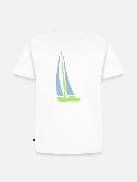 Segelboot - Männer Premium Bio T-Shirt - Weiß
