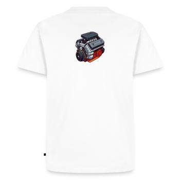 Motor Theme: Classic and Power - Men's Premium Organic T-Shirt - white - Back - Nico (187cm)