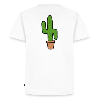 Cactus - Men's Premium Organic T-Shirt - white - Back - Nico (187cm)