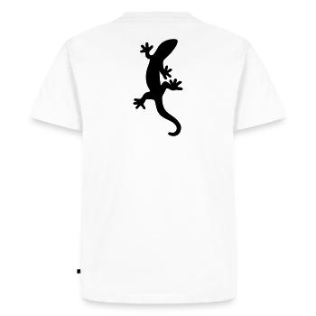 Salamander lizard gecko gift nature - Men's Premium Organic T-Shirt - white - Back - Nico (187cm)