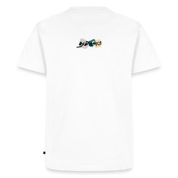 Tamilan Da : Fierté et identité - T-shirt Premium bio Homme - blanc - Dos - Nico (187cm)