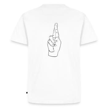 crossed fingers - T-shirt Premium bio Homme - blanc - Dos - Nico (187cm)
