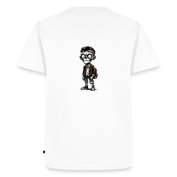 Urban Undead Fashionista - Men's Premium Organic T-Shirt - white - Back - Nico (187cm)