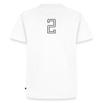 Number 2 - T-shirt Premium bio Homme - blanc - Dos - Nico (187cm)
