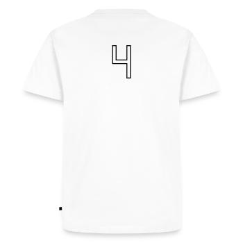 Number 4 - T-shirt Premium bio Homme - blanc - Dos - Nico (187cm)