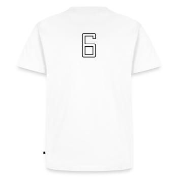 Number 6 - T-shirt Premium bio Homme - blanc - Dos - Nico (187cm)