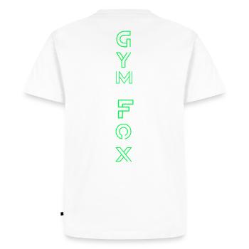 GYM FOX - Motivating Gym and Fitness Designs - Men's Premium Organic T-Shirt - white - Back - Nico (187cm)