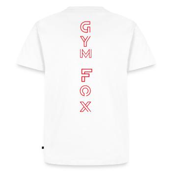 GYM FOX - Motivating Gym and Fitness Designs - Men's Premium Organic T-Shirt - white - Back - Nico (187cm)