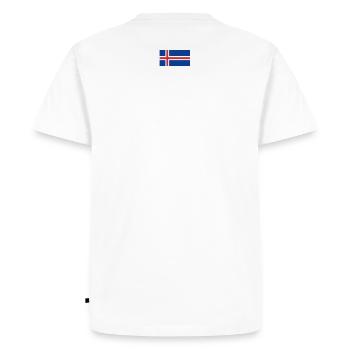 Isländisches Fußball Trikot Bier Stadion WM EM - Männer Premium Bio T-Shirt - Weiß - Hinten - Nico (187cm)