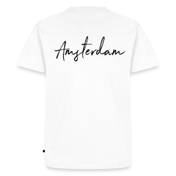 Amsterdam - T-shirt Premium bio Homme - blanc - Dos - Nico (187cm)