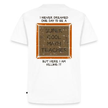 mathematics - Men's Premium Organic T-Shirt - white - Back - Nico (187cm)