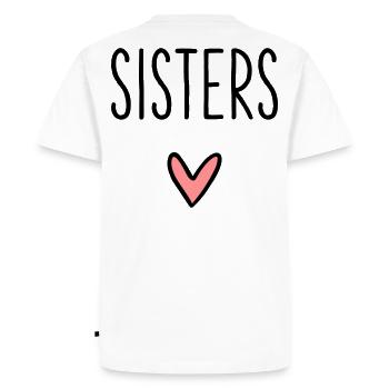 Soeurs coeur meilleur ami soeur amour - T-shirt Premium bio Homme - blanc - Dos - Nico (187cm)