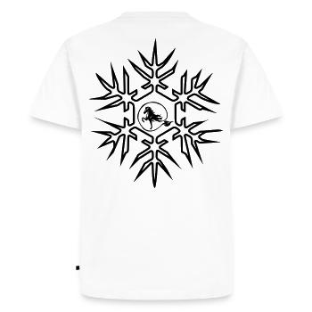 Islandpferd mit Eiskristall tolles Wintermotiv - Men's Premium Organic T-Shirt - white - Back - Nico (187cm)