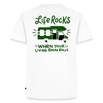 camping - Men's Premium Organic T-Shirt - white - Back - Nico (187cm)