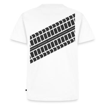 Tire Footprint - Men's Premium Organic T-Shirt - white - Back - Nico (187cm)