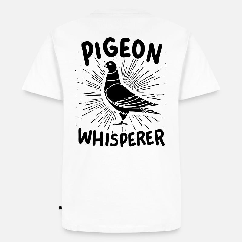 Taube Tauben Flüsterer - Männer Premium Bio T-Shirt - Weiß