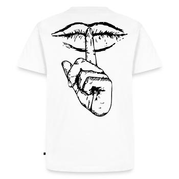Mouth Shut - T-shirt Premium bio Homme - blanc - Dos - Nico (187cm)
