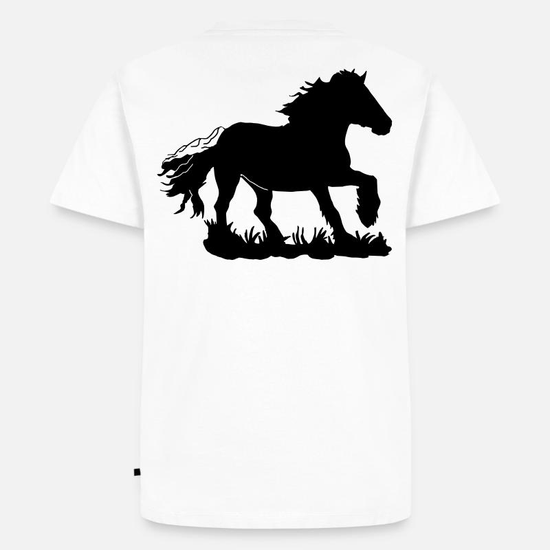 Kaltblut, Kaltblüter, Draft horse - Männer Premium Bio T-Shirt - Weiß