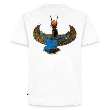 DEESSE ISIS CREATION Louis RUNEMBERG © Adagp - T-shirt Premium bio Homme - blanc - Dos - Nico (187cm)